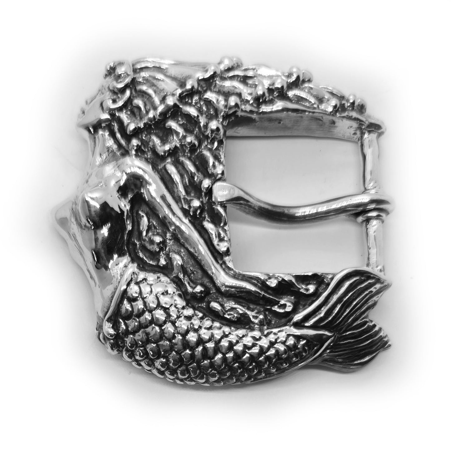 Mermaid Sterling Silver Belt Buckle