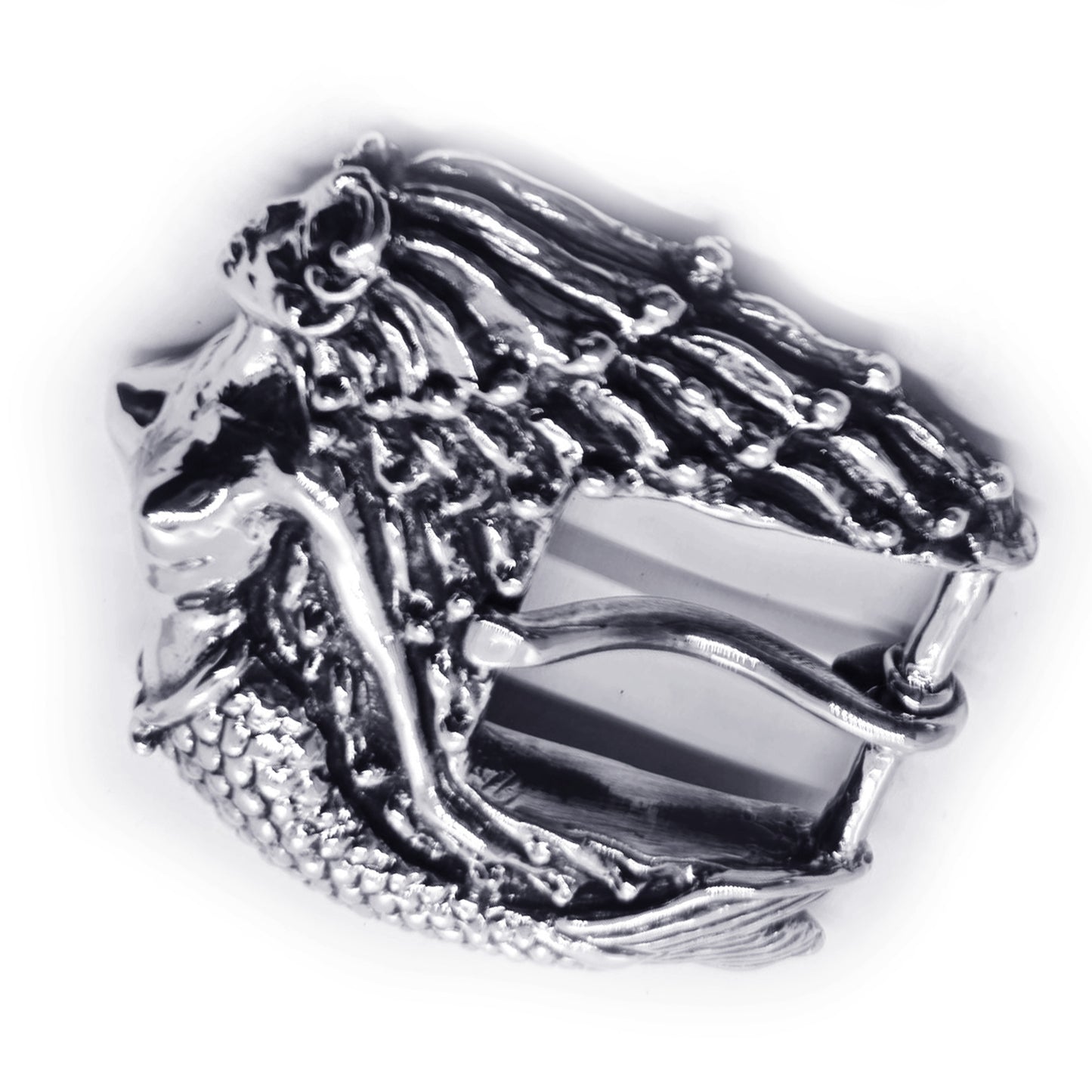 Mermaid Sterling Silver Belt Buckle