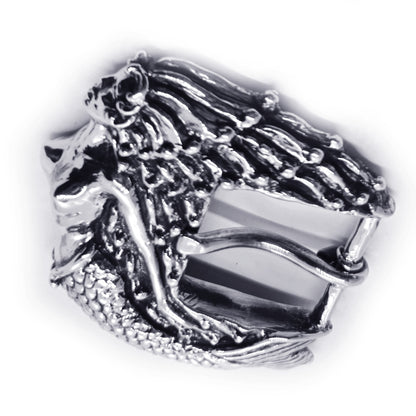 Mermaid Sterling Silver Belt Buckle