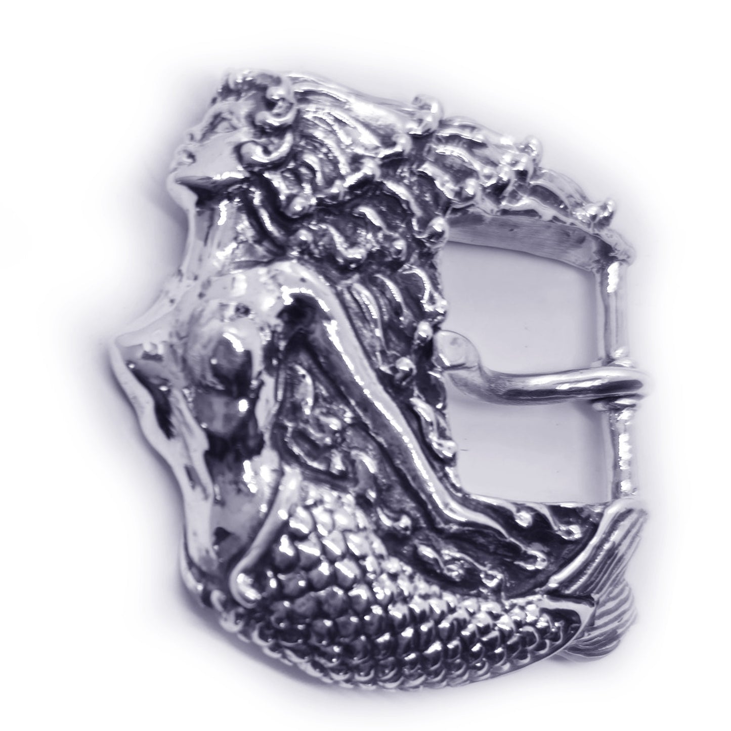 Mermaid Sterling Silver Belt Buckle