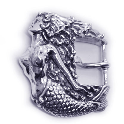 Mermaid Sterling Silver Belt Buckle