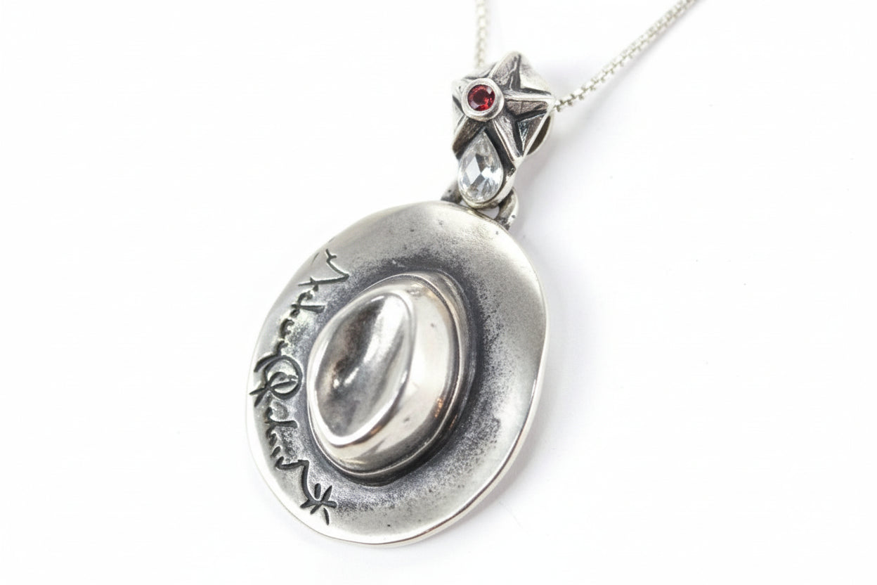 Michael Jackson Hat Sterling Silver Pendant