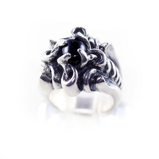 Midnight Sterling Silver Ring with Onyx Stone