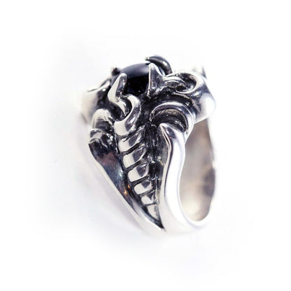 Midnight Sterling Silver Ring with Onyx Stone