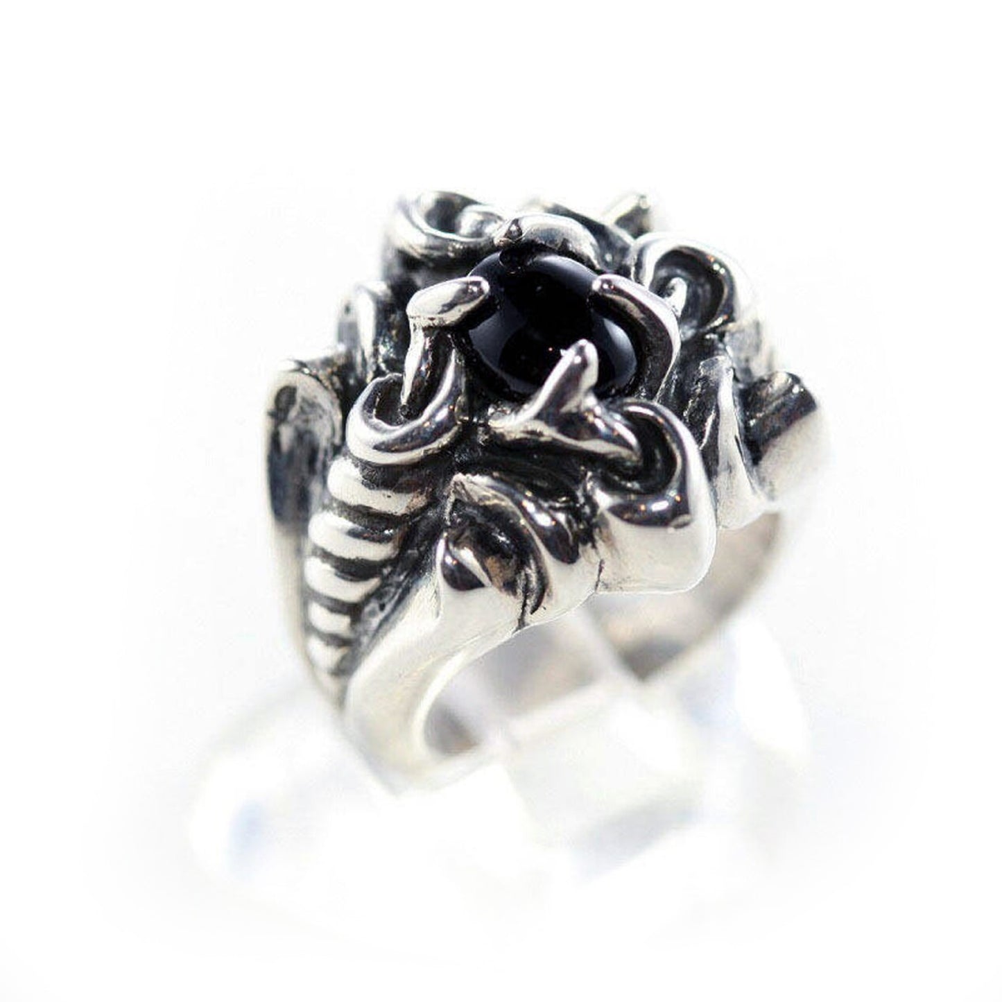 Midnight Sterling Silver Ring with Onyx Stone