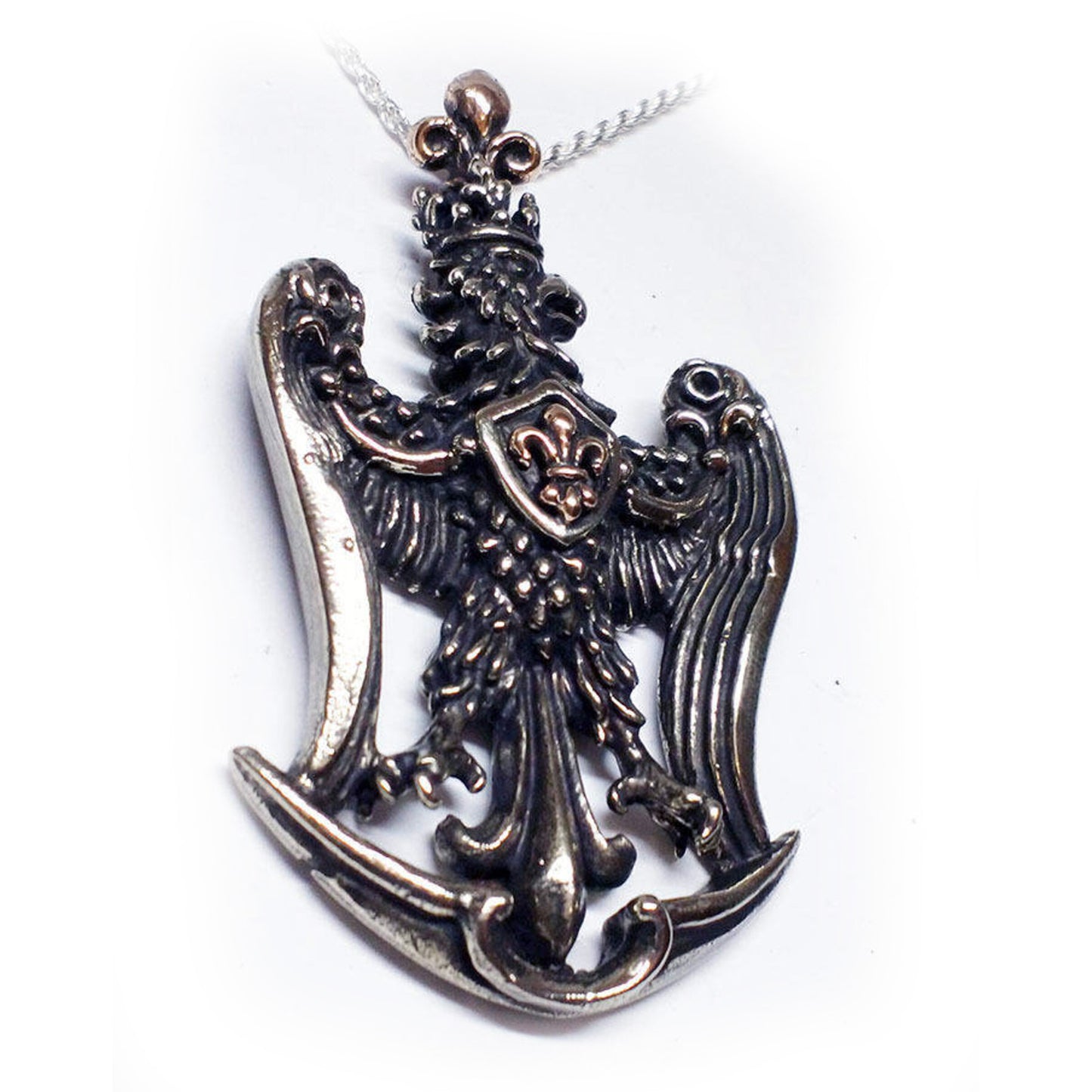 Mighty Eagle heraldry sterling Silver Pendant