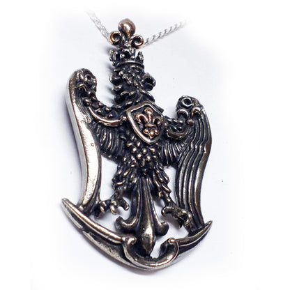 Mighty Eagle heraldry sterling Silver Pendant