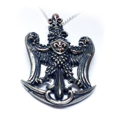 Mighty Eagle heraldry sterling Silver Pendant