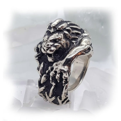 Mighty Lion Sterling Silver Ring