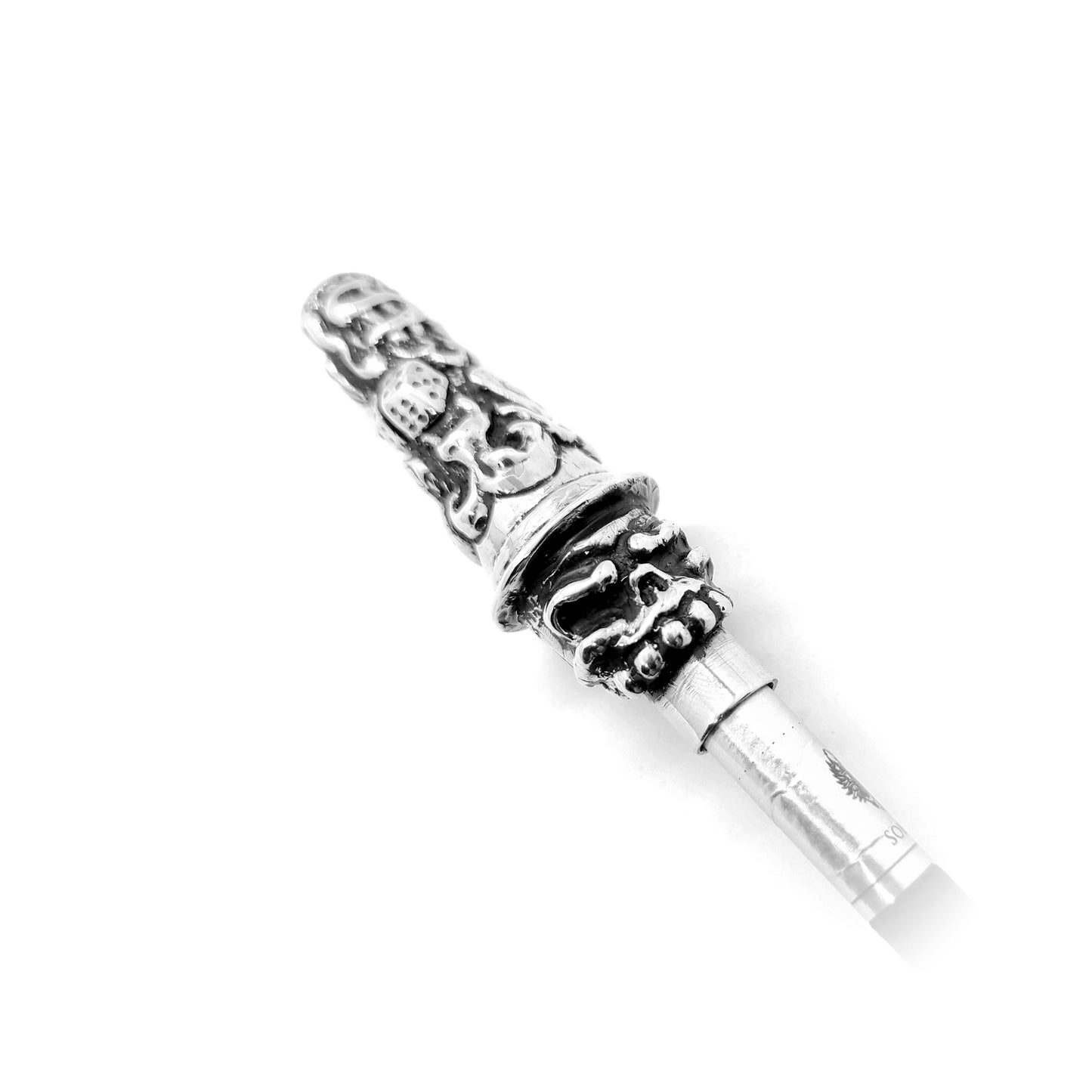 Mister Skull in Casino Sterling Silver Cigarette Pipe