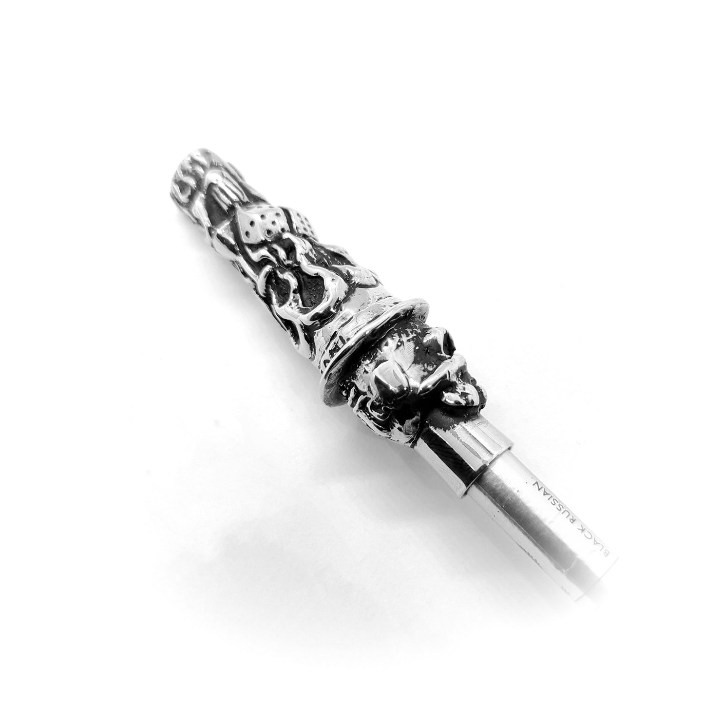 Mister Skull in Casino Sterling Silver Cigarette Pipe