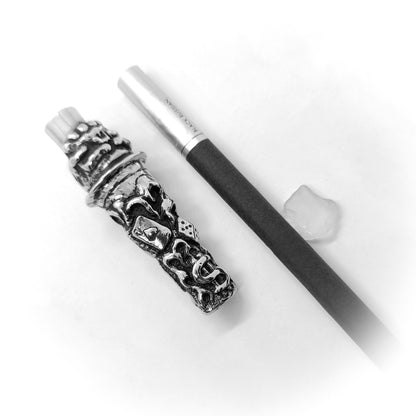 Mister Skull in Casino Sterling Silver Cigarette Pipe