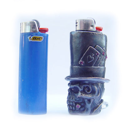 Mr. Skull Bronze Lighter Case