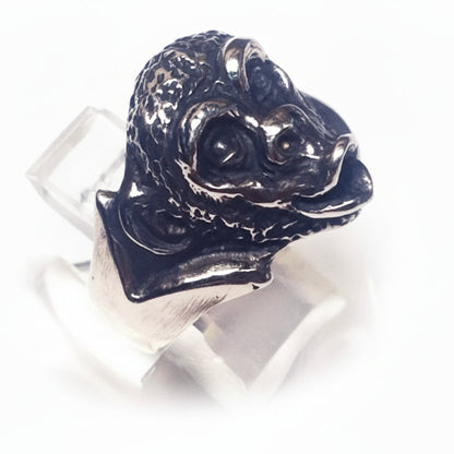 Monkey Chimp Sterling Silver Ring