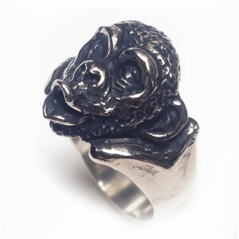 Monkey Chimp Sterling Silver Ring