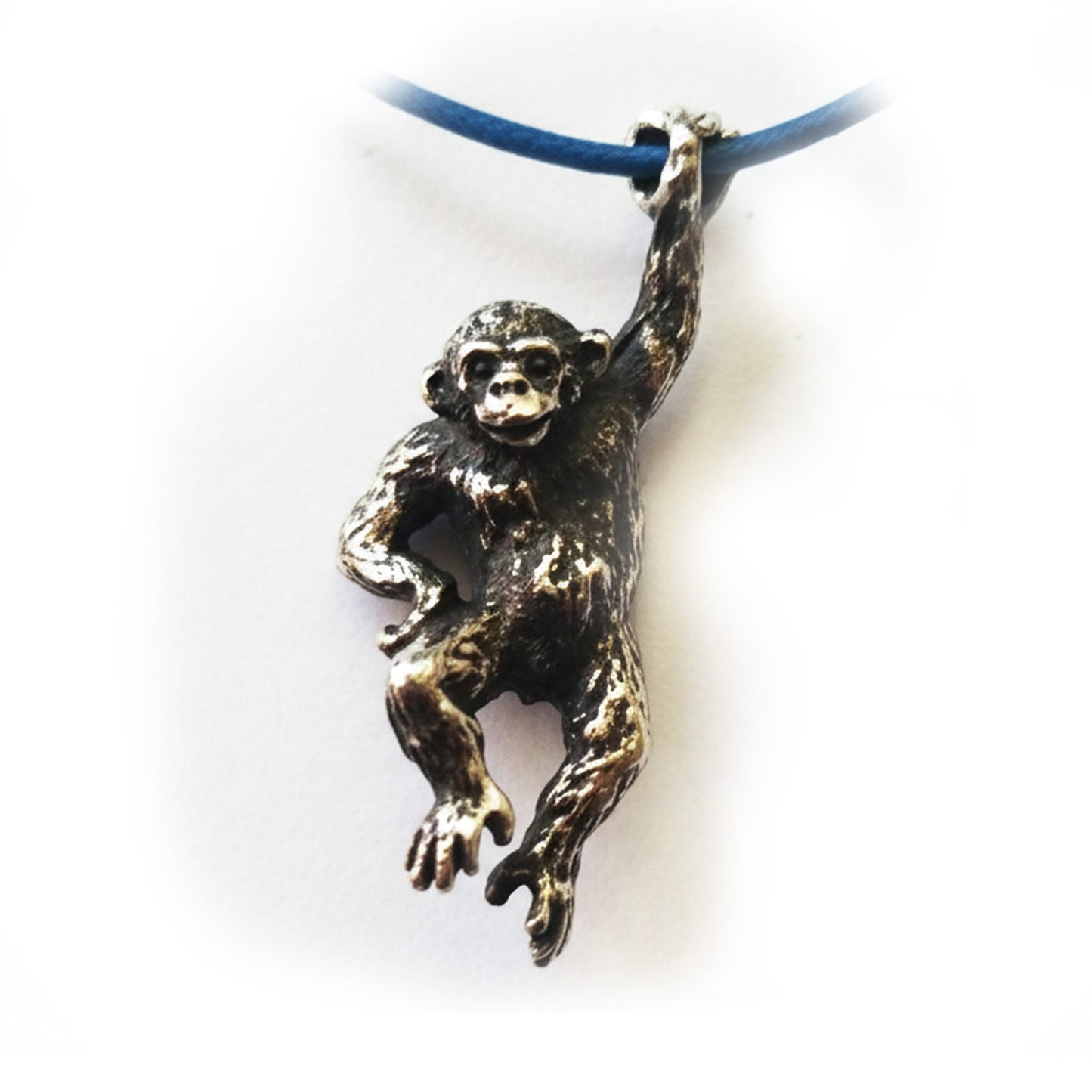 Hanging Monkey Silver Pendant v2