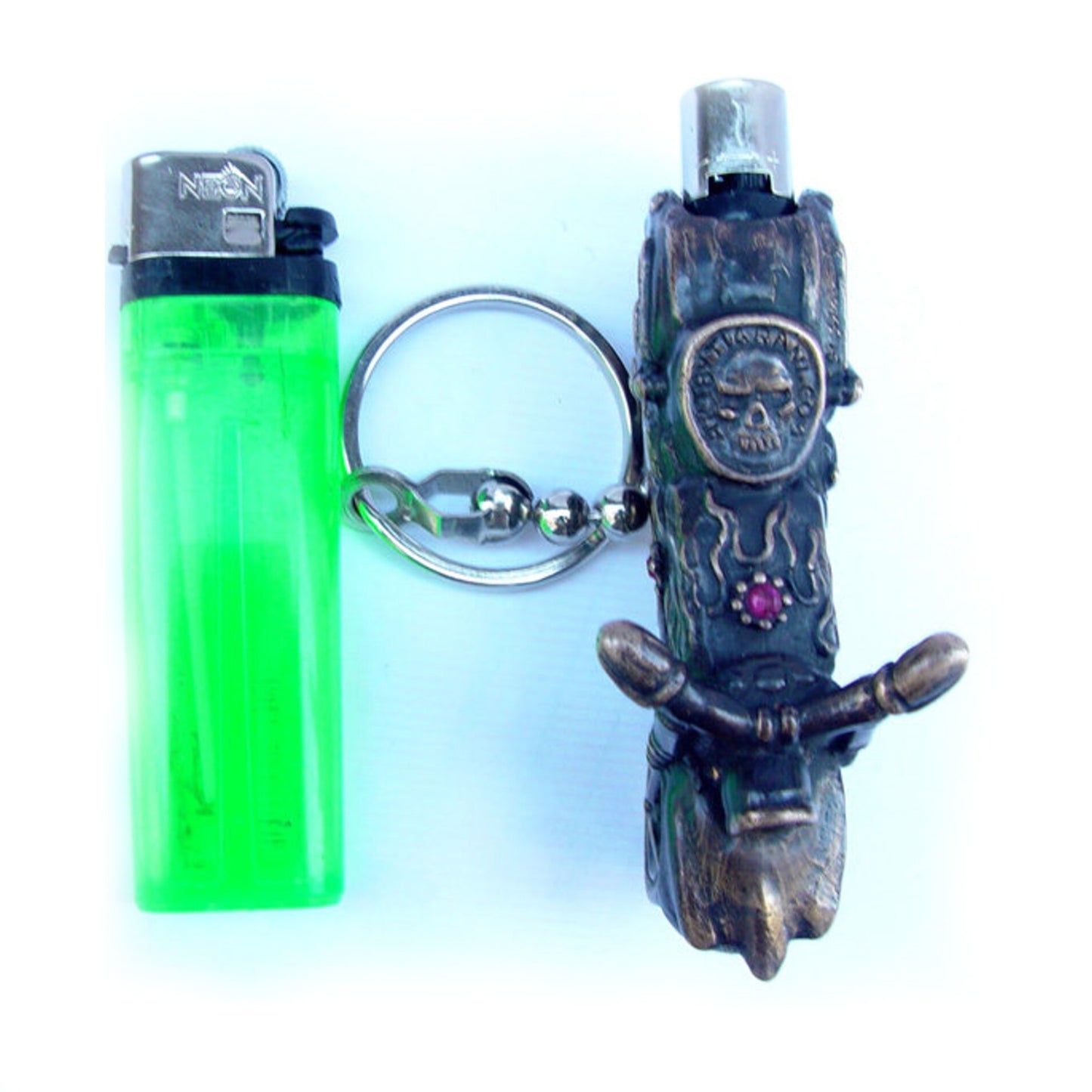 Motorcycle Bronze Lighter Case