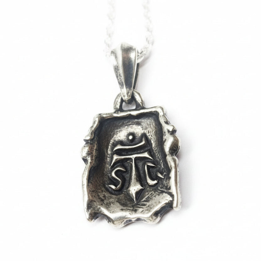 Mr.Monkey Sterling Silver Pendant With Ruby Stone