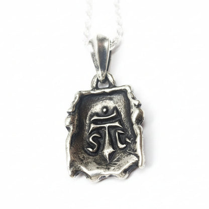 Mr.Monkey Sterling Silver Pendant With Ruby Stone