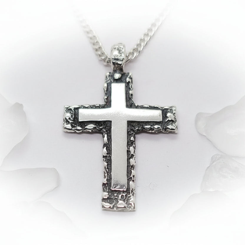 Necked Cross Sterling Silver Pendant
