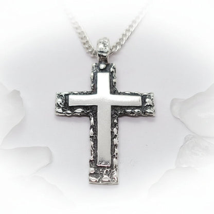 Necked Cross Sterling Silver Pendant