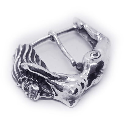 Nude Women Body Sterling Silver Belt Buckle