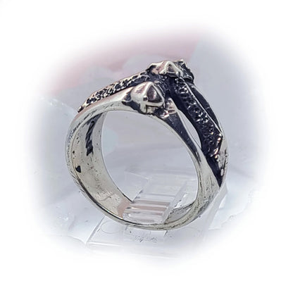 Old English Cross Sterling Silver Ring