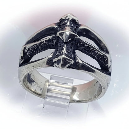 Old English Cross Sterling Silver Ring