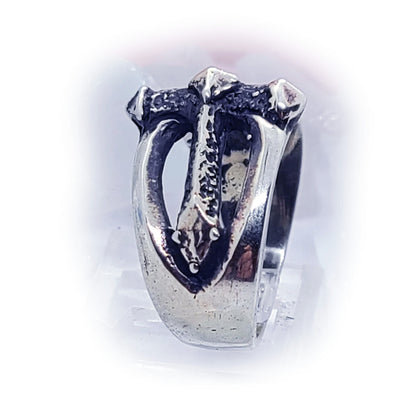 Old English Cross Sterling Silver Ring