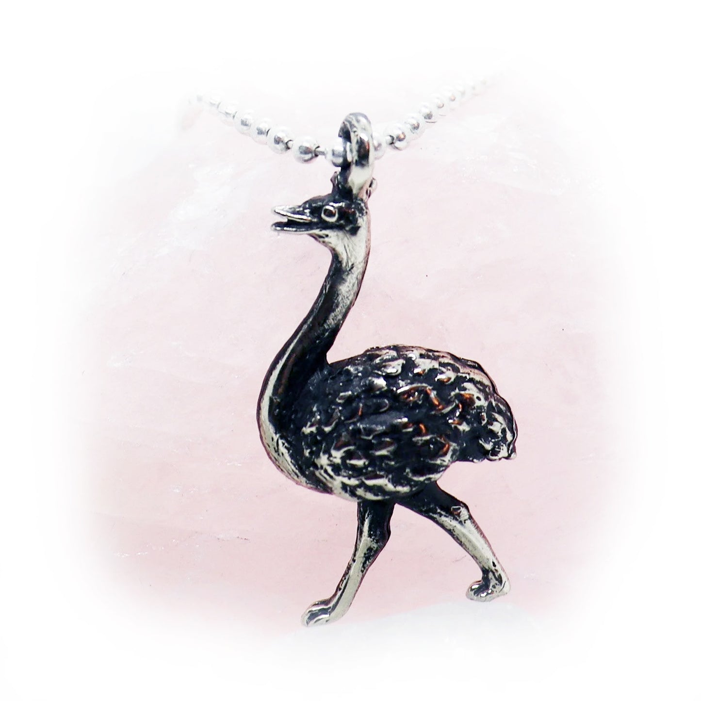Ostrich Sterling Silver Pendant