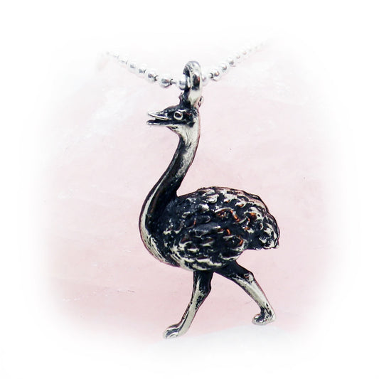 Ostrich Sterling Silver Pendant