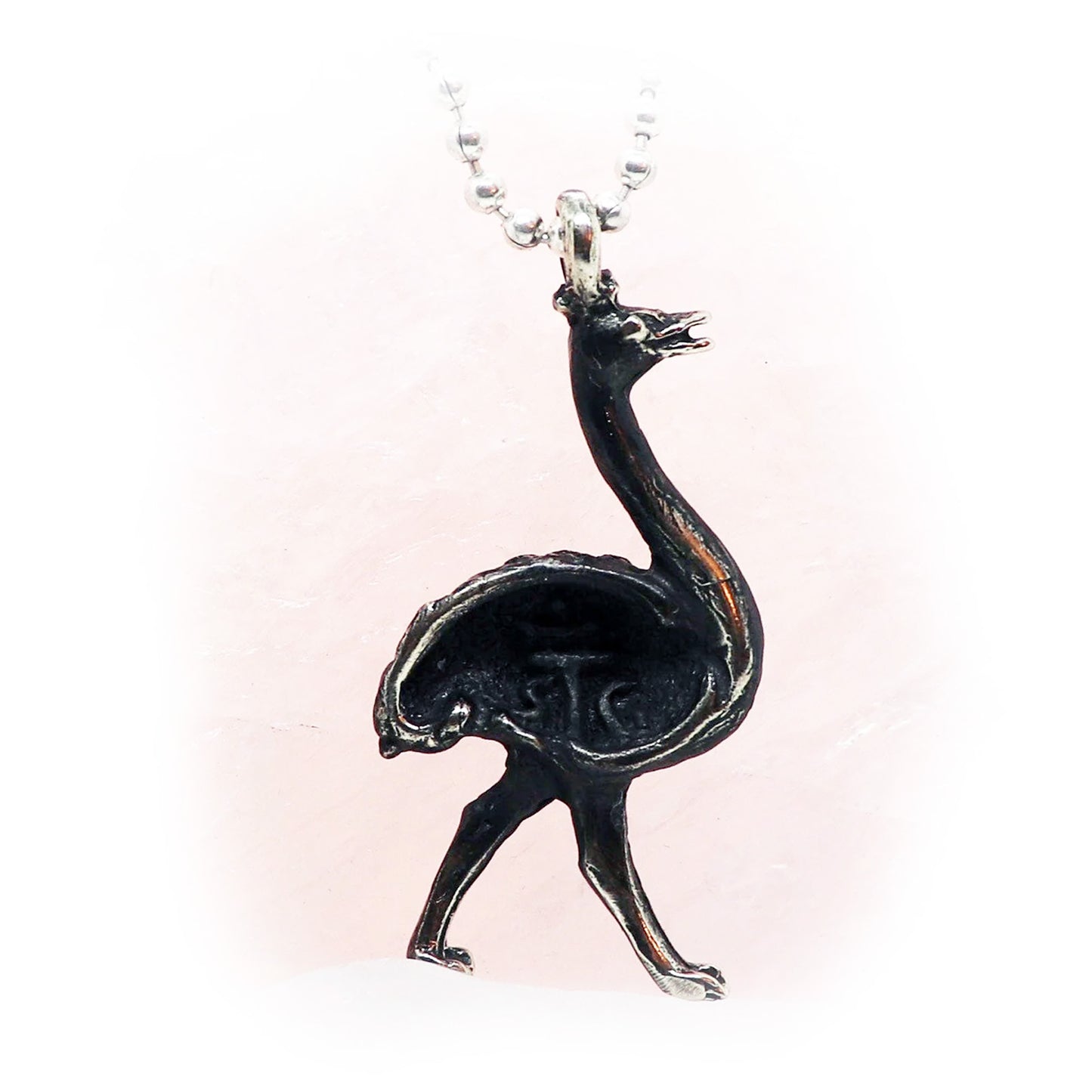 Ostrich Sterling Silver Pendant