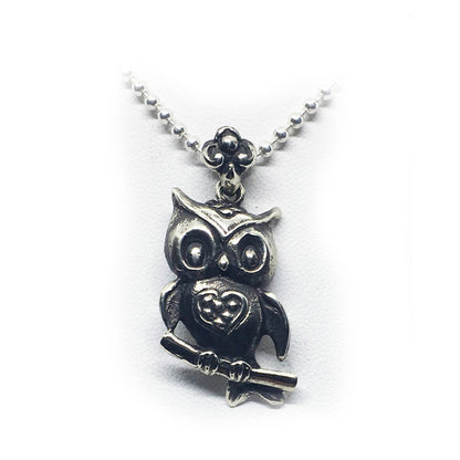 Smart Owl Sterling Silver Pendant