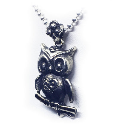 Smart Owl Sterling Silver Pendant