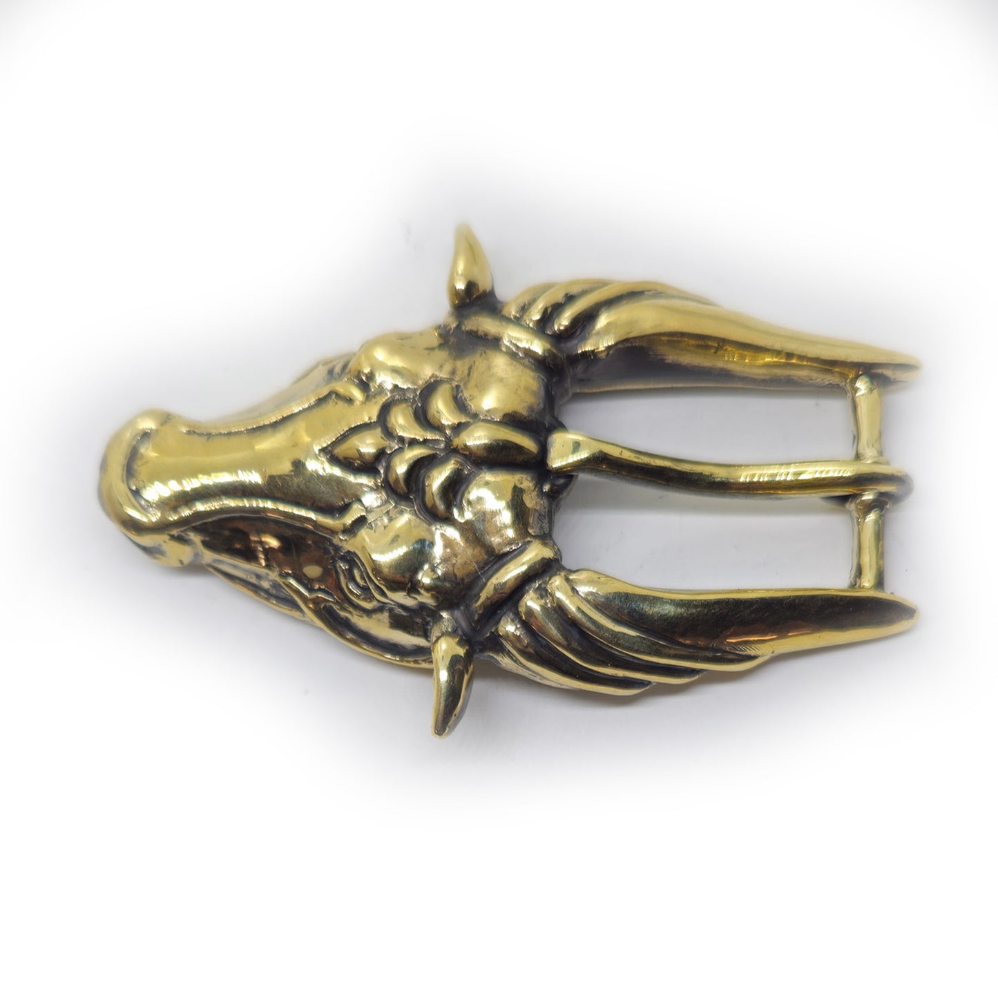 Ox Head Bronze Belt Buckle