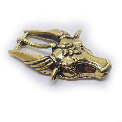 Ox Head Bronze Belt Buckle