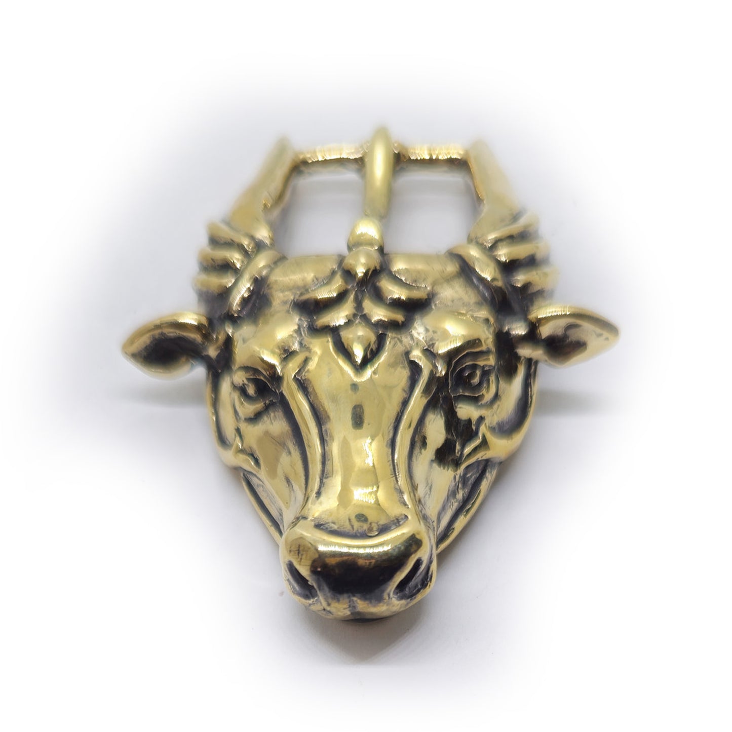 Ox Head Bronze Belt Buckle