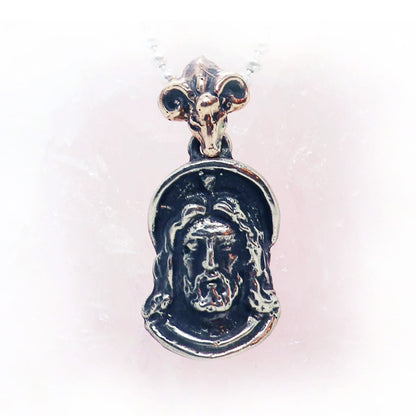 Pastor Hisus  Jesus Christos Sterling Silver Pendant