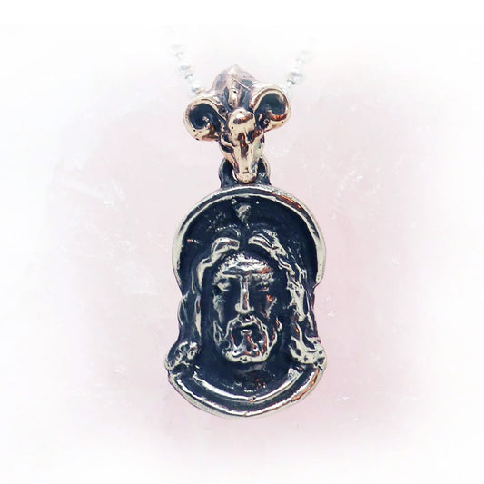 Pastor Hisus  Jesus Christos Sterling Silver Pendant