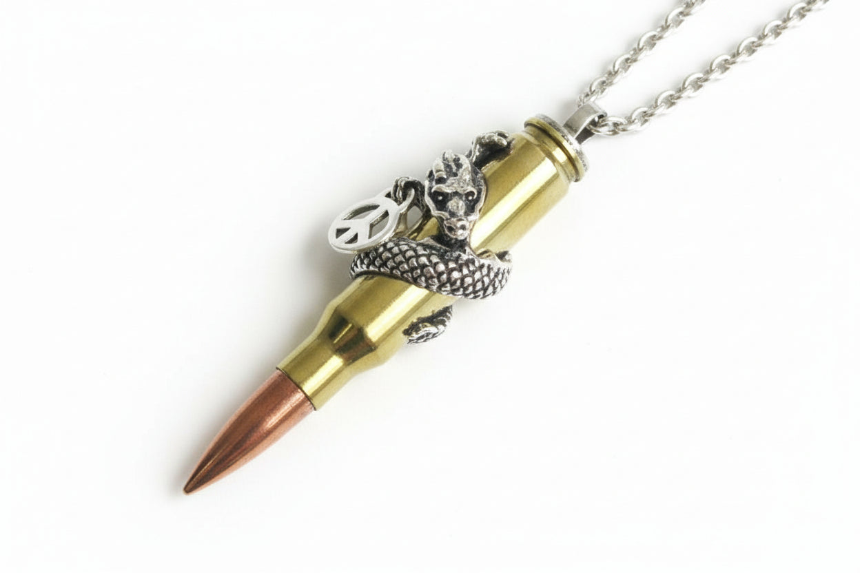Peaceful Dragon – Bullets 4 Peace Pendant