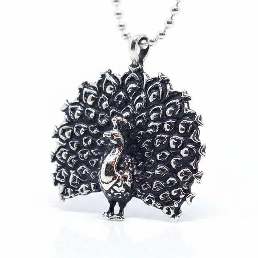 Peacock Sterling Silver Pendant