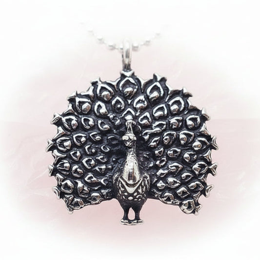 Peacock Sterling Silver Pendant
