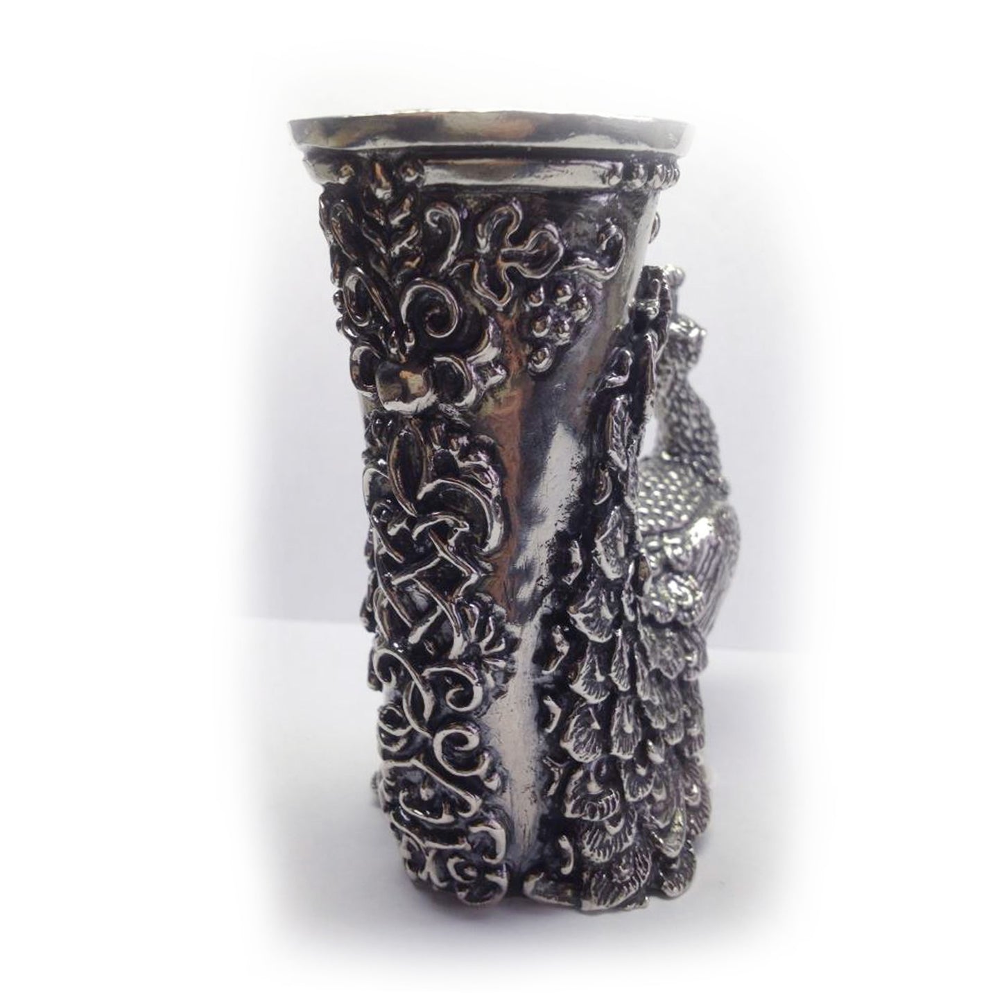 Peacock Sterling Silver Cup