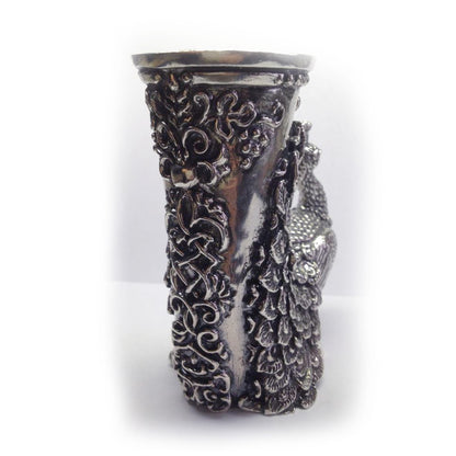 Peacock Sterling Silver Cup