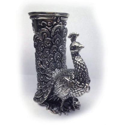 Peacock Sterling Silver Cup