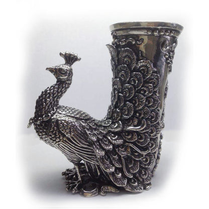 Peacock Sterling Silver Cup