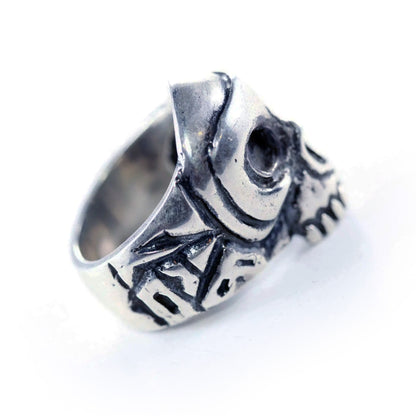 Pablo Picasso Impressionist Artist from Sketch Skull Sterling Silver Ring