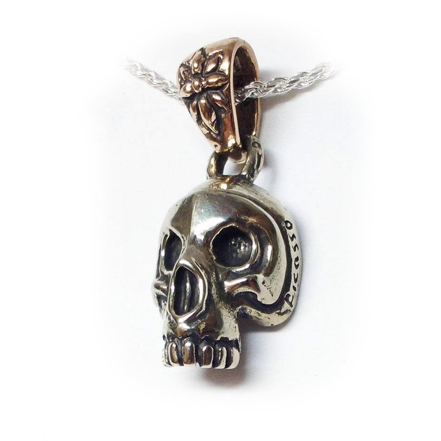 Pablo Picasso Impressionist Artist Skull Sterling Silver Pendant V2