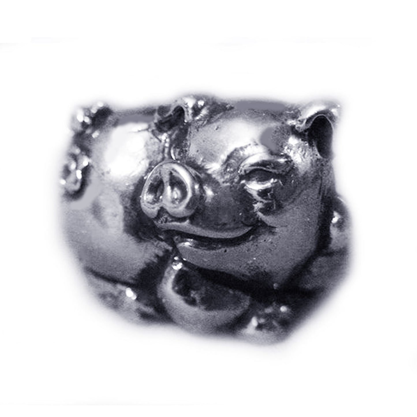 Pig Sterling Silver Ring
