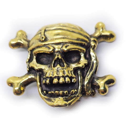 Pirate of 18 Century Skull Brass Belt Buckle